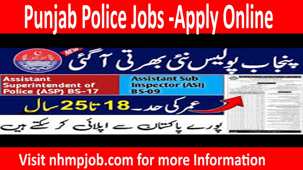 Latest Punjab Police Jobs 2024 - Apply Now