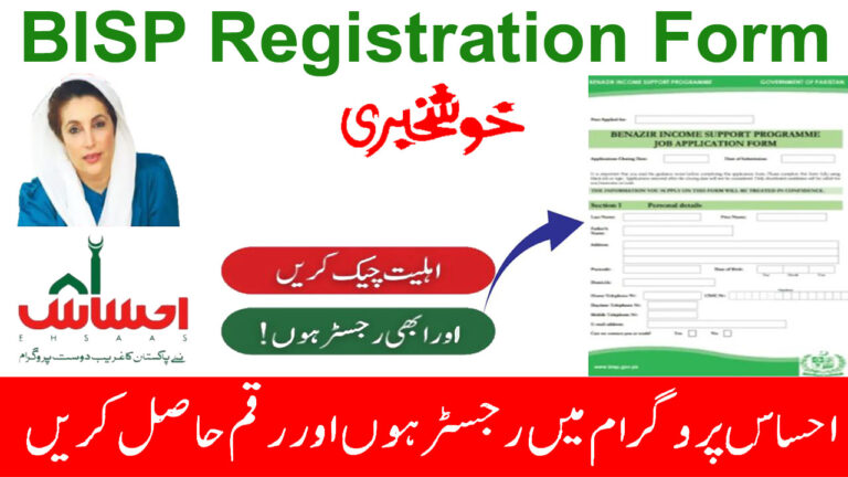 BISP Registration Form For 2025 | BISP Online Registration